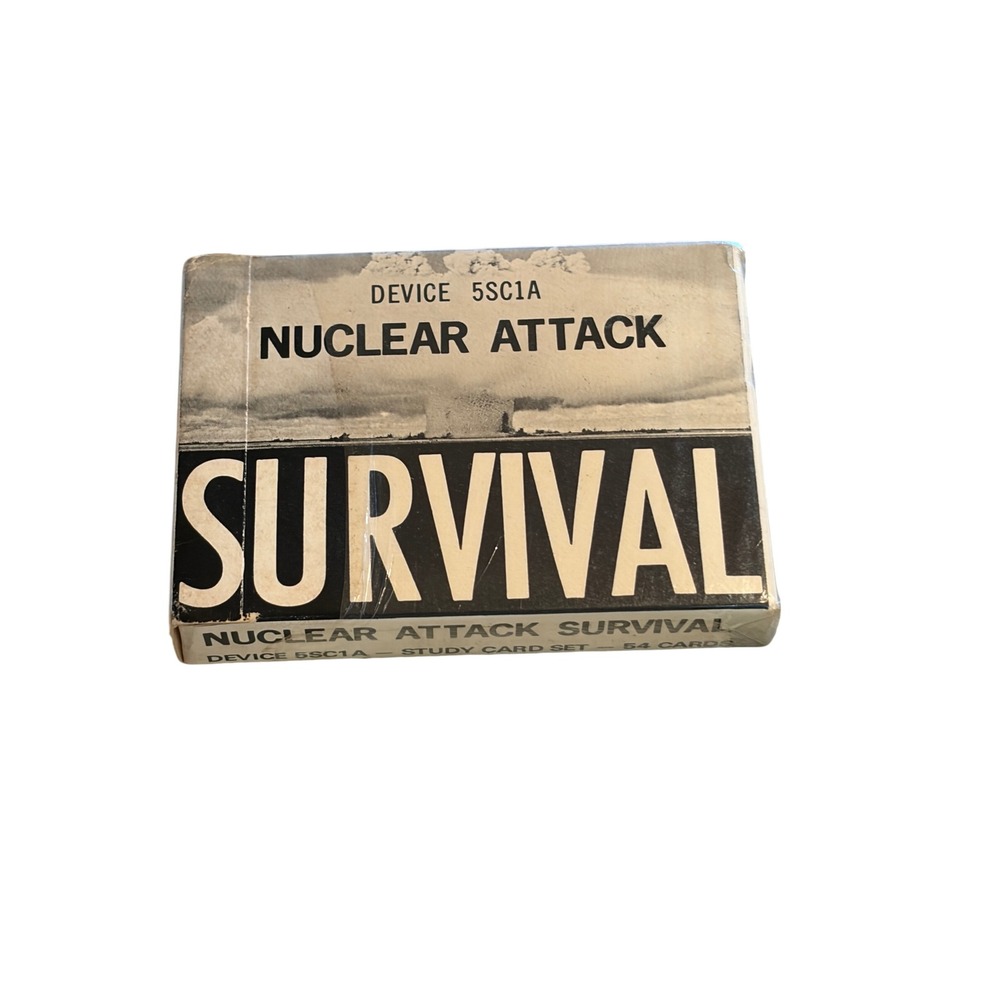 VTG 1969 Nuclear Attack Survival Study Card Set Device 5SC1A US Navy 54 Cards